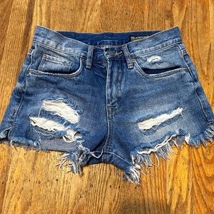 Blanknyc Distressed Hi Rise Jean Shorts